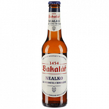 Пиво "Бакалар" безалкогольное ст. бут. 0,33 л